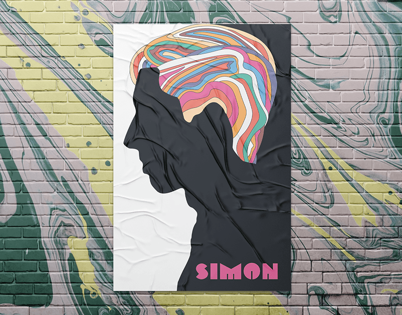 Autoportait milton glaser Simon Laffaire
